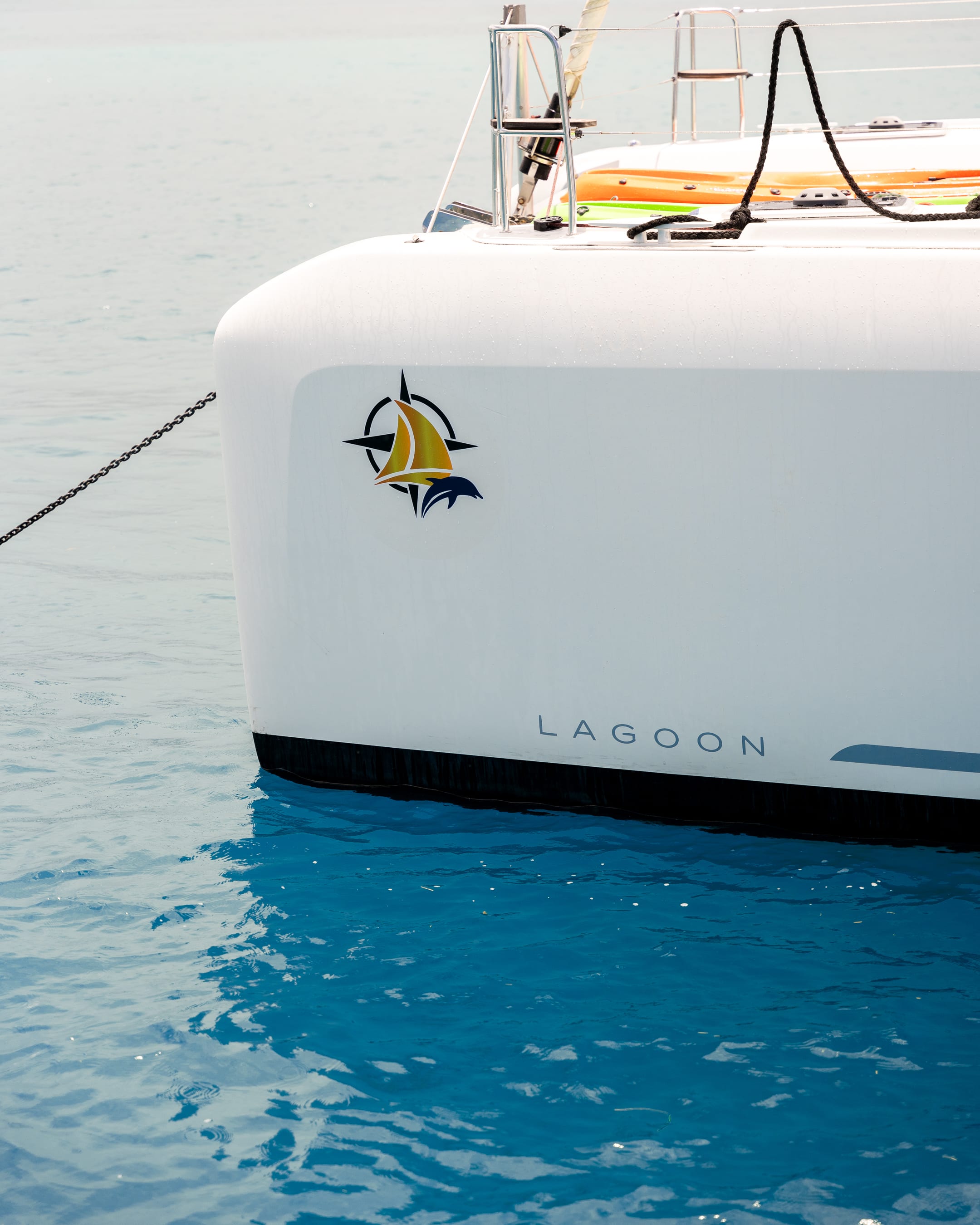 Boomer II Lagoon 42 vor Anker in Mahe, Victoria / Eden Island Marina