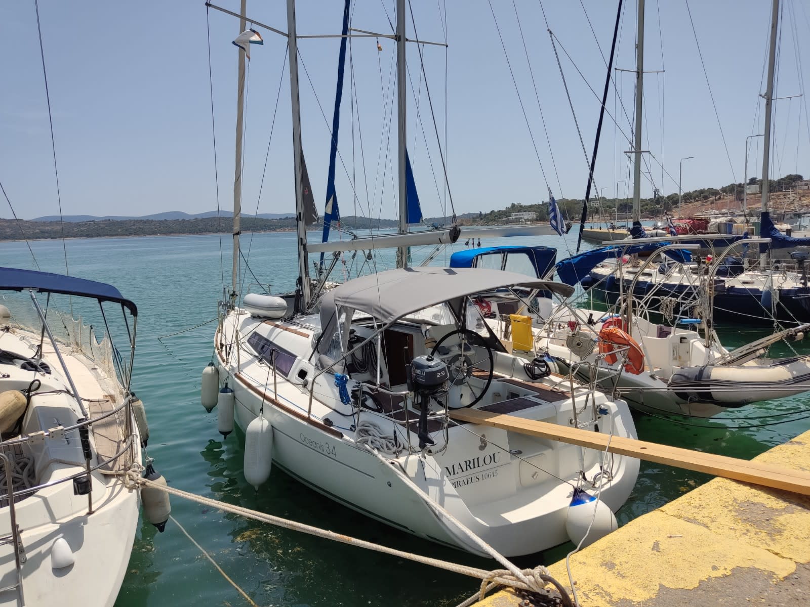 Marilou Oceanis 34 moored at Nea Peramos - Attica / Nea Peramos