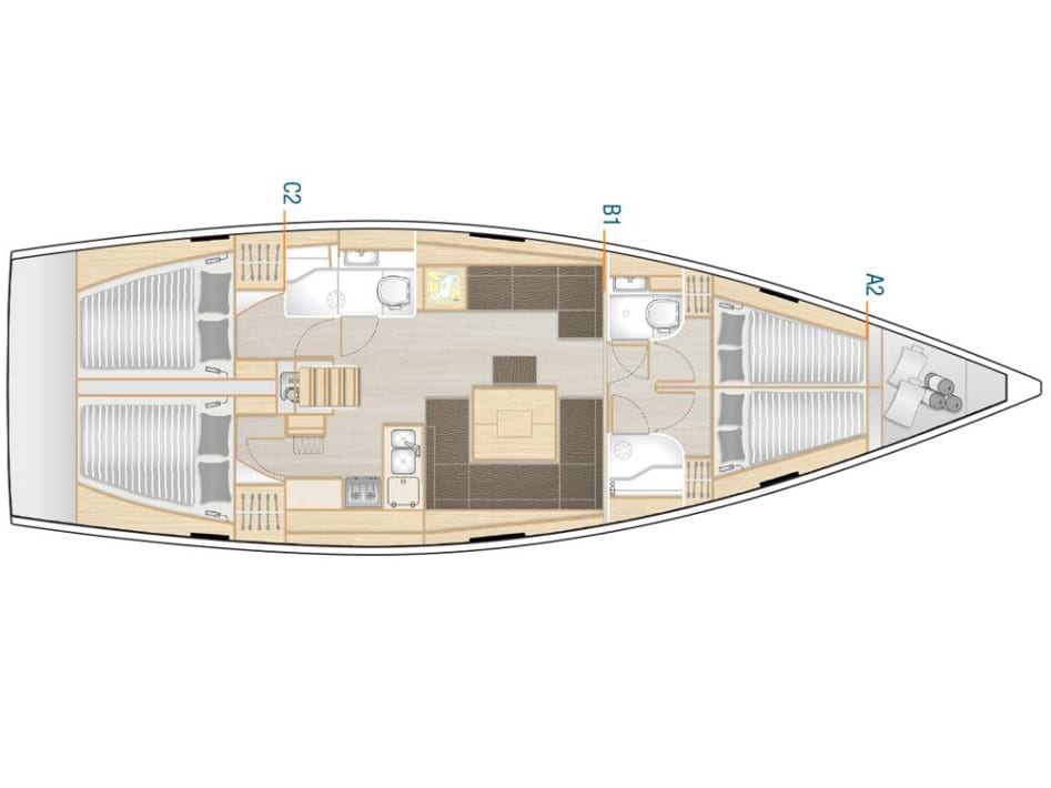 Hydra Hanse 458 біля причалу Arzon / Port du Crouesty