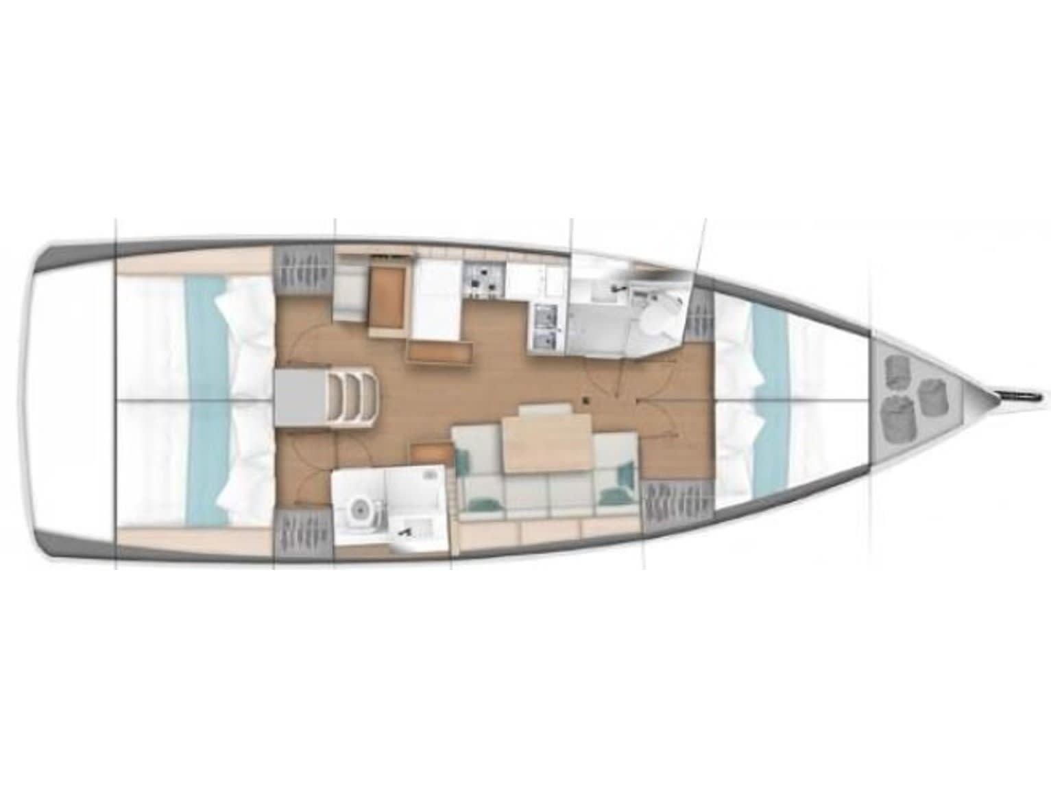 Corcho XIII Sun Odyssey 440 vor Anker in Real Club Nautico Dènia