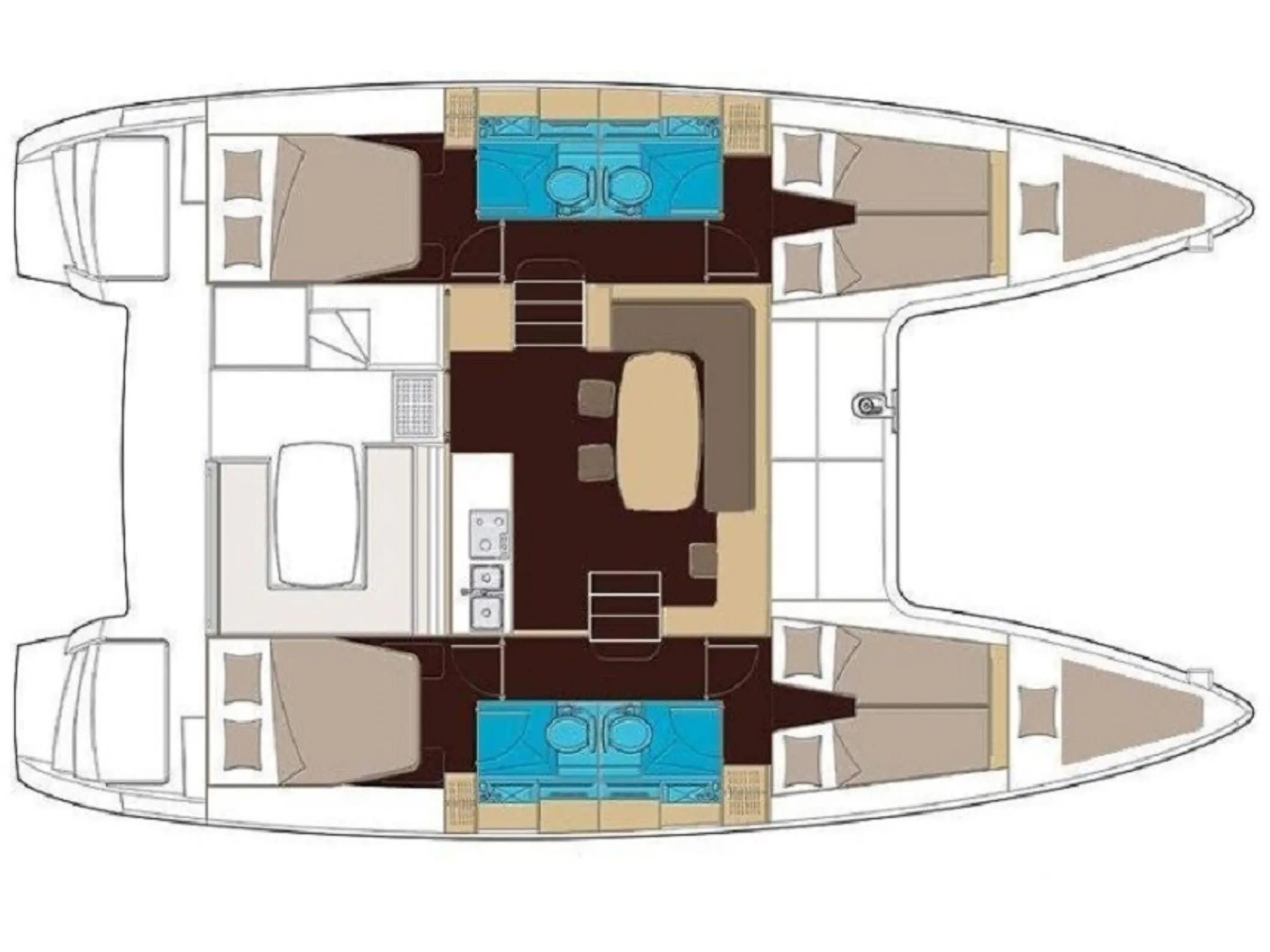Mia Lagoon 400 moored at La Marina de Valencia