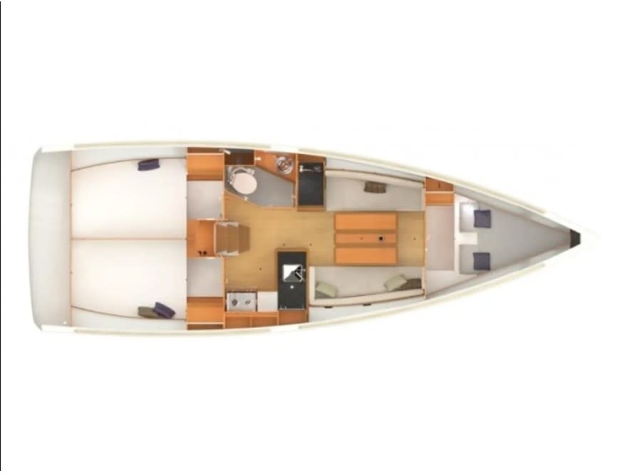 Papatheo Sun Odyssey 349 біля причалу Lefkada / D-Marin Marina Lefkas
