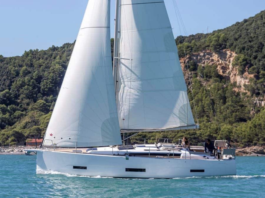 Mitoalla Dufour 390 moored at Palma de Mallorca / La Lonja Marina Charter