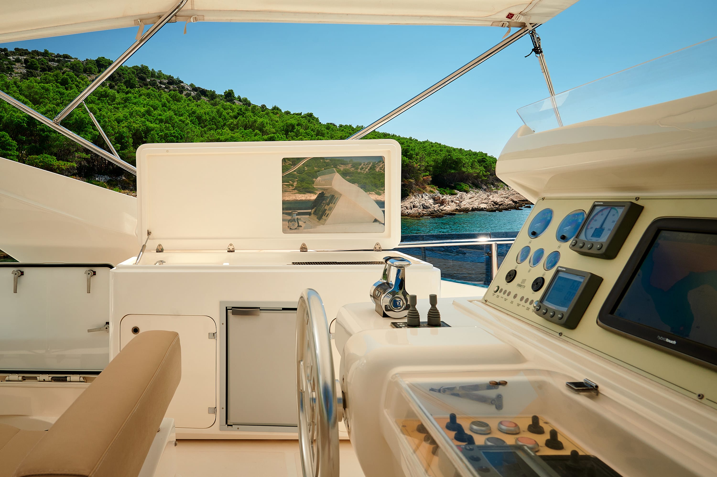 Stella d'Oro Ferretti 730 moored at D-Marin Tribunj Marina