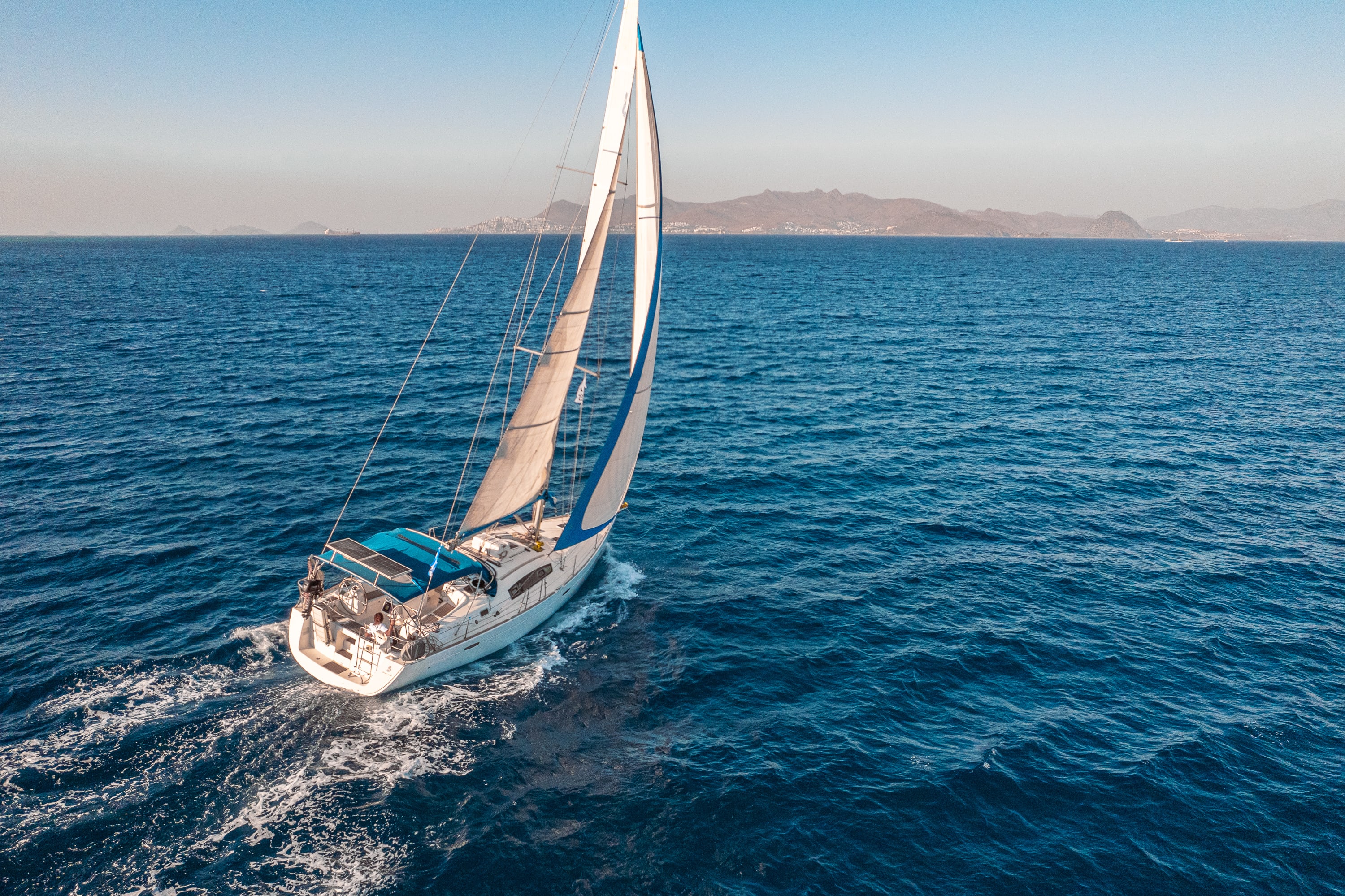 Belamour Oceanis 43 moored at Marina Kos
