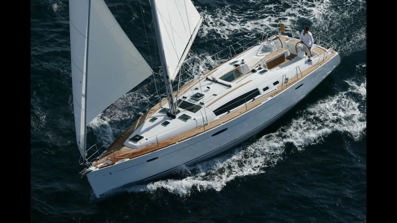 Oqre Oceanis 46 moored at La Marina de Valencia