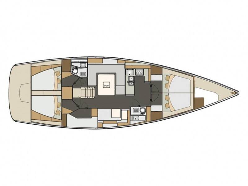 Epoch Elan Impression 50 vor Anker in Fethiye / Ece Marina