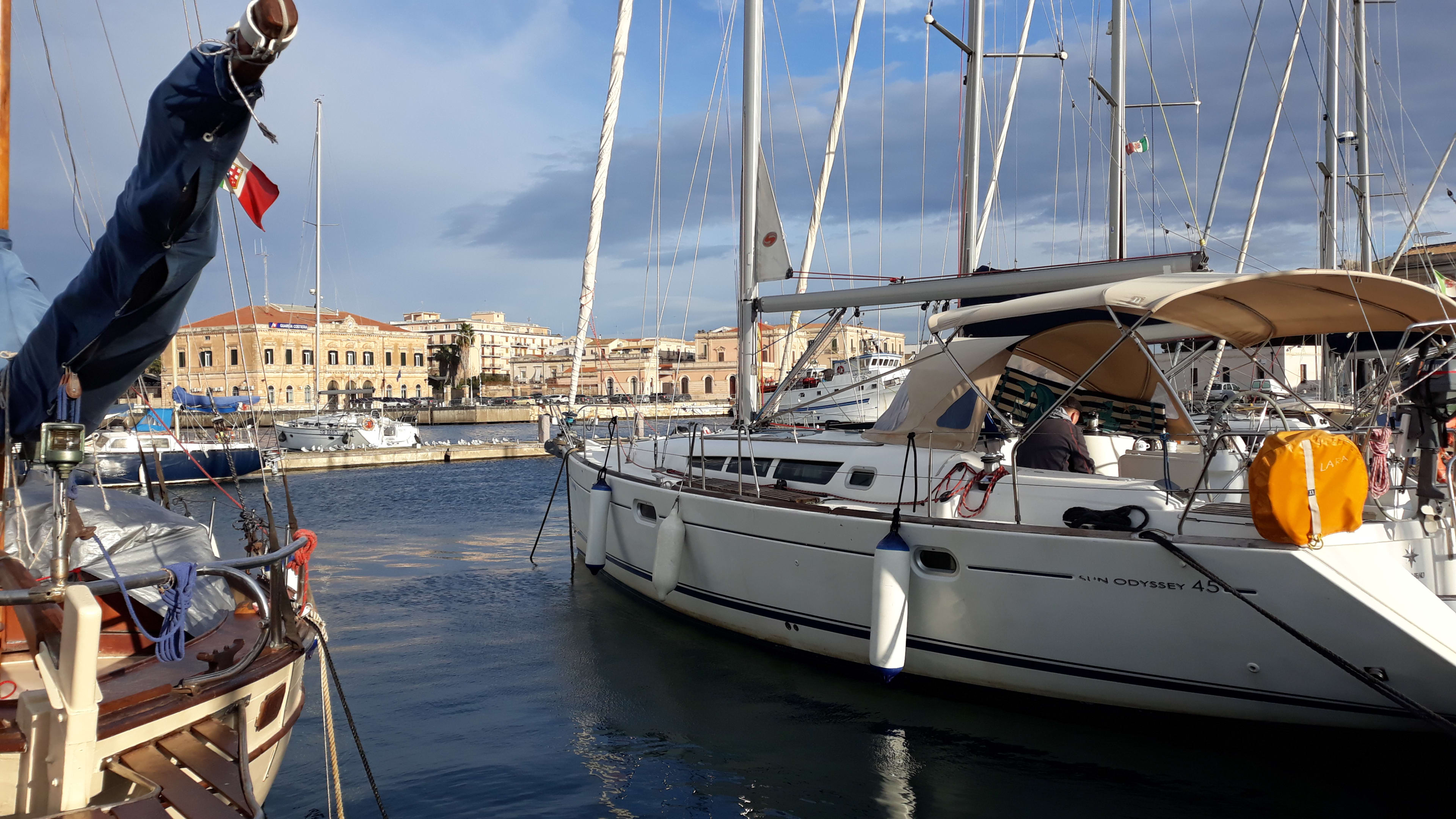 Lara Sun Odyssey 45 moored at Marina Kos