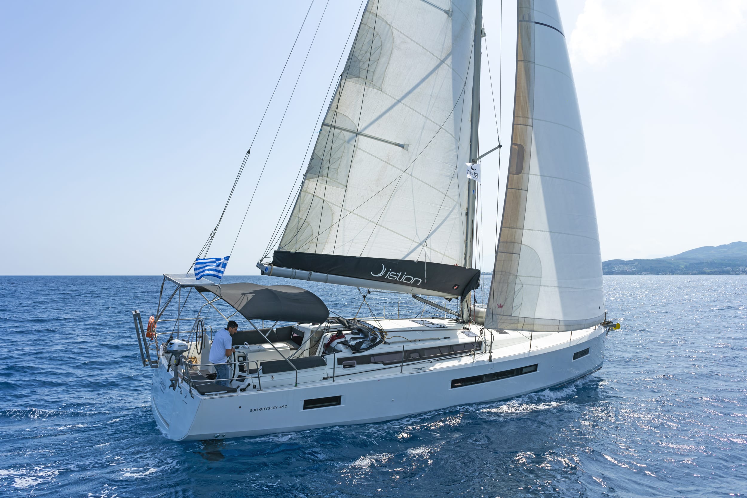 Goldfish Sun Odyssey 490 moored at Marina Kos