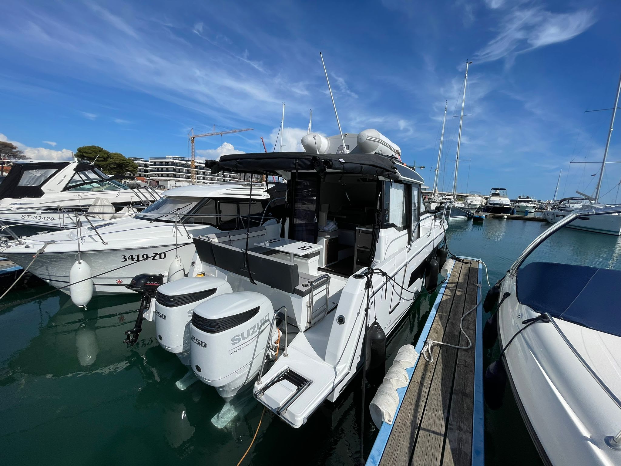 Miami Vice Merry Fisher 895 moored at Zadar / D-Marin Borik