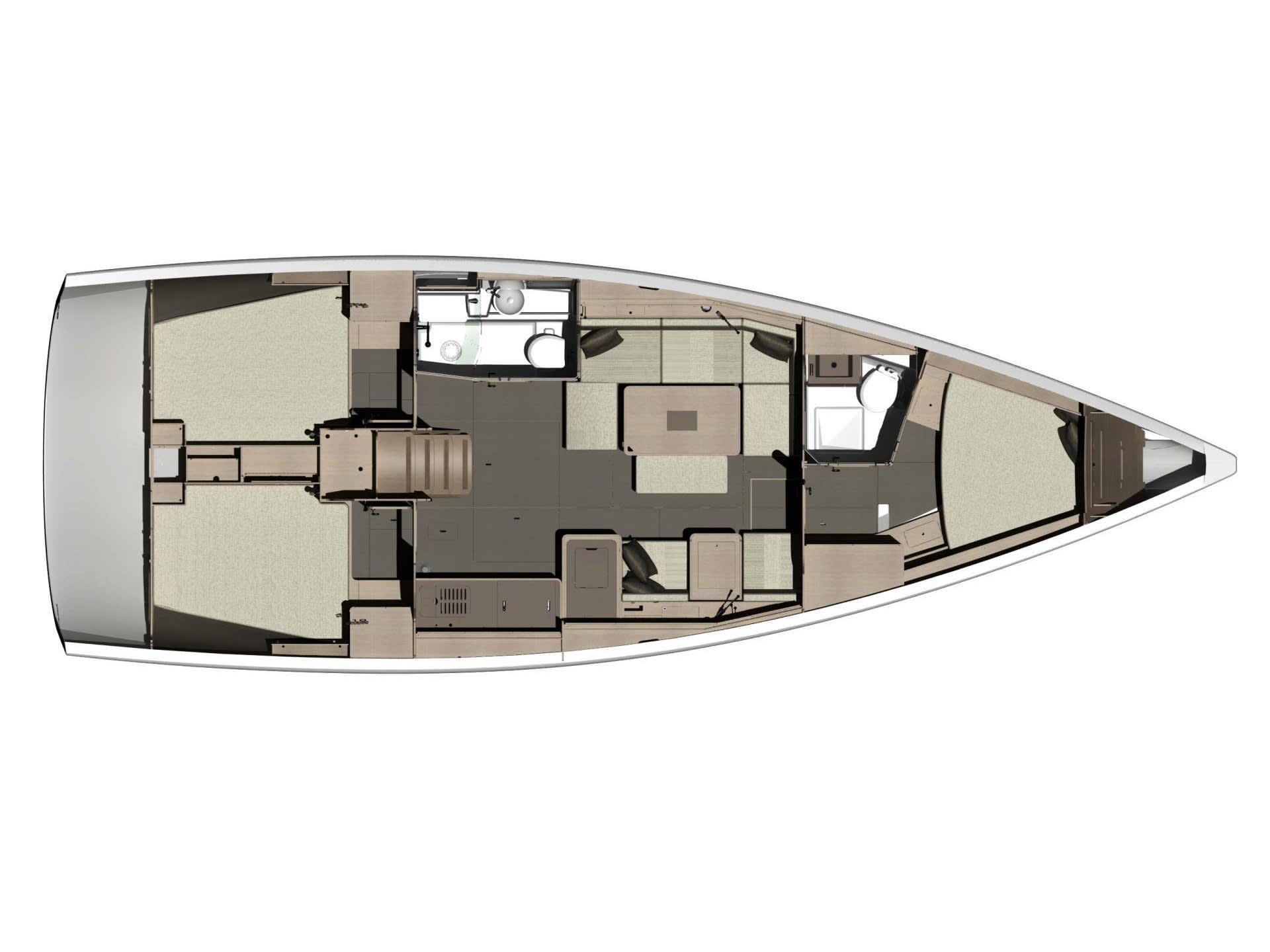 AINA Dufour 412 Grand large moored at Lefkada / D-Marin Marina Lefkas