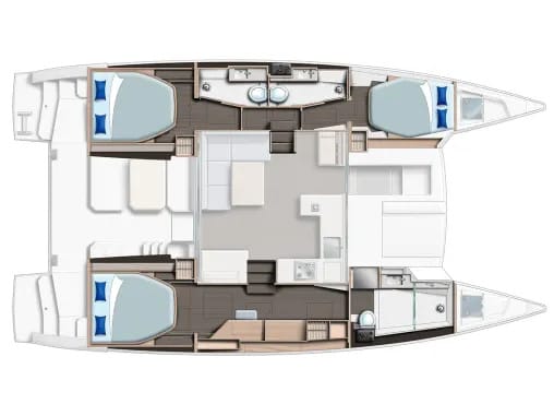 Moorings 4200/3/3 Exclusive Leopard 42 vor Anker in Placencia / Robert's Grove Marina