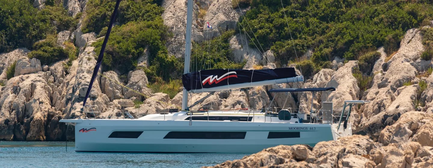 Moorings 44.4 Exclusive Plus Dufour 44 moored at Piraeus / Marina Zeas