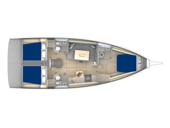 Sunsail 41.3 Premium Dufour 41 біля причалу ACI Marina Dubrovnik