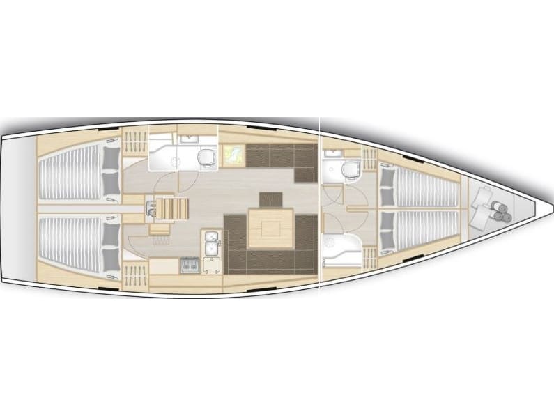 Edelweiss Hanse 458 біля причалу Lefkada / D-Marin Marina Lefkas