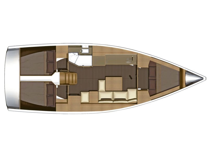 Sunny Blue Dufour 382 Grand Large amarrado en Palma de Mallorca / Marina Naviera Balear