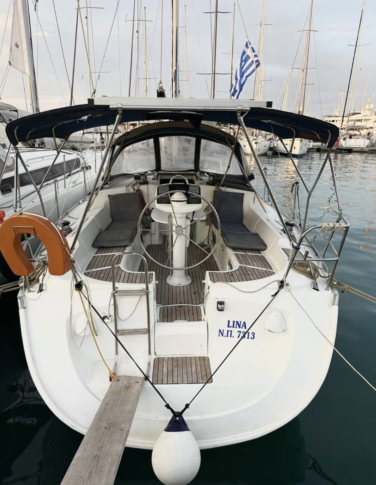 Lina Sun Odyssey 37 moored at D-Marin Marina Gouvia