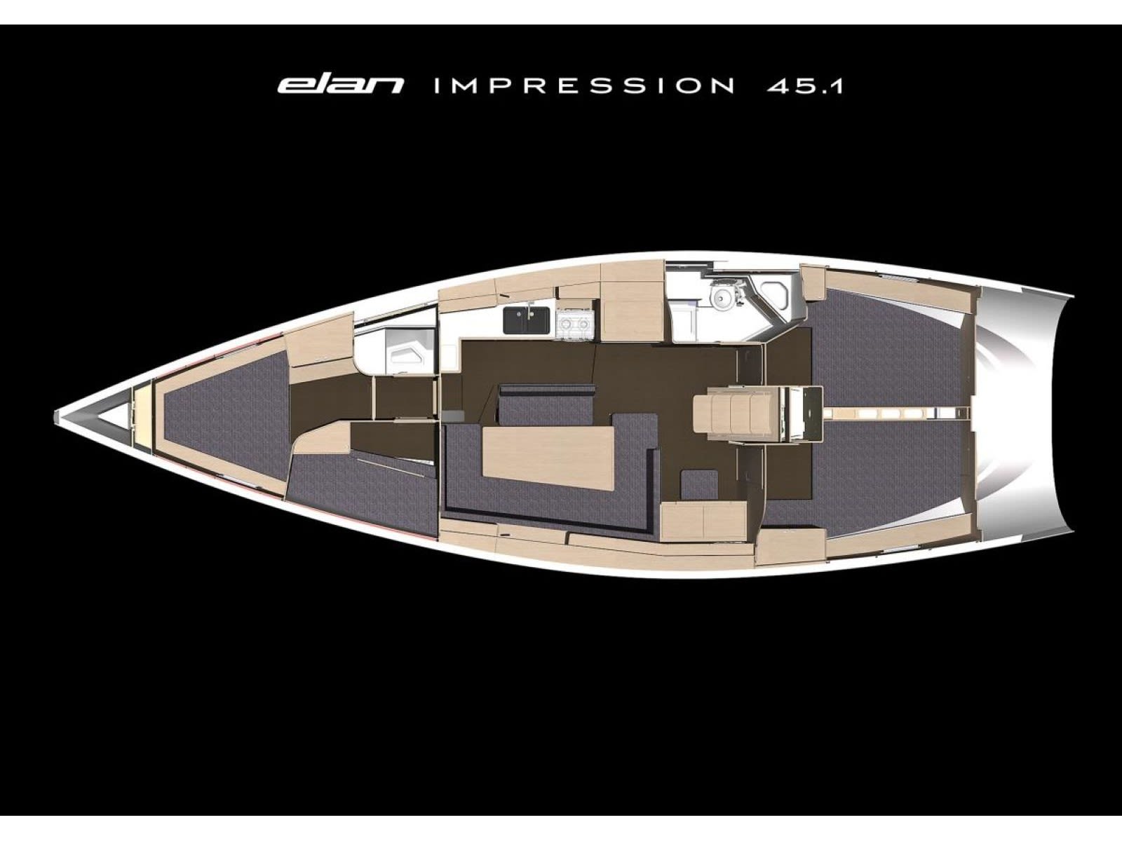 Flamingo Elan Impression 45.1 moored at ACI Marina Trogir