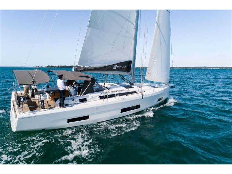ARUBA Dufour 470 moored at Athens / Alimos Marina