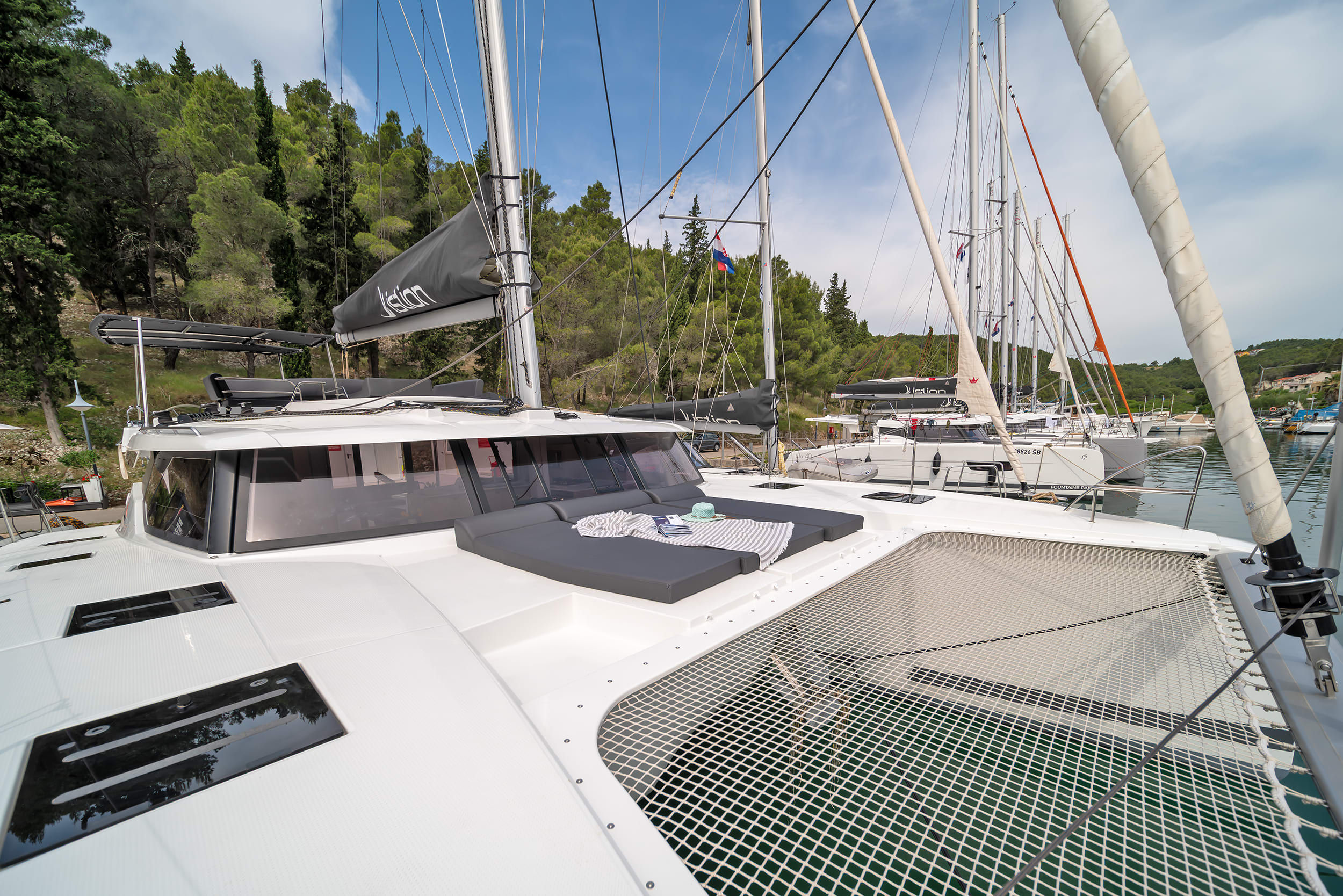First Life Tanna 47 moored at ACI Marina Skradin