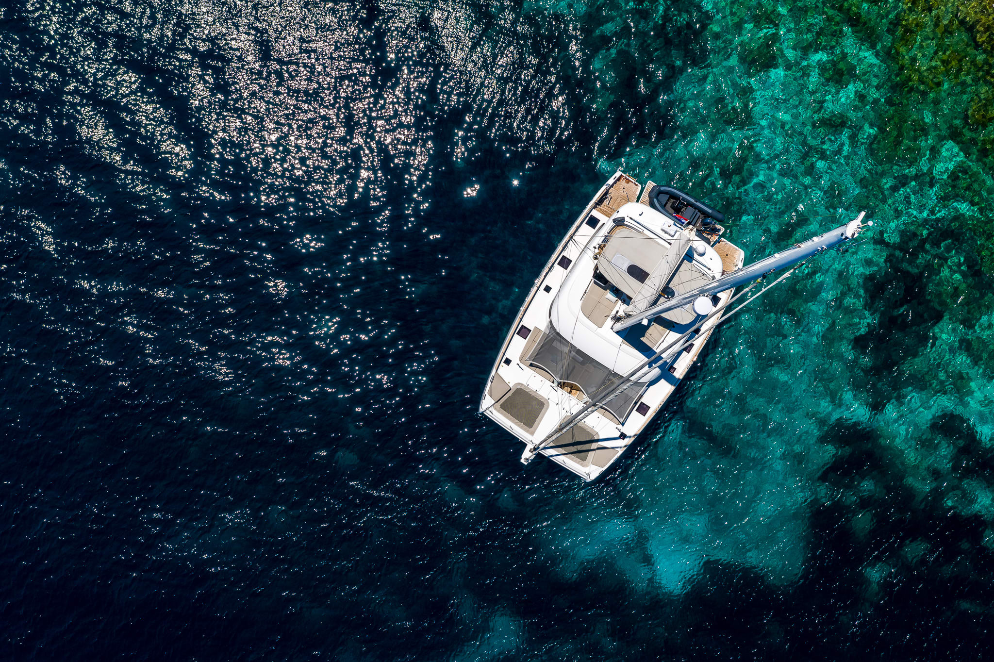 SOLITAIRE Sunreef 50 moored at Kaštel Gomilica / Marina Kaštela