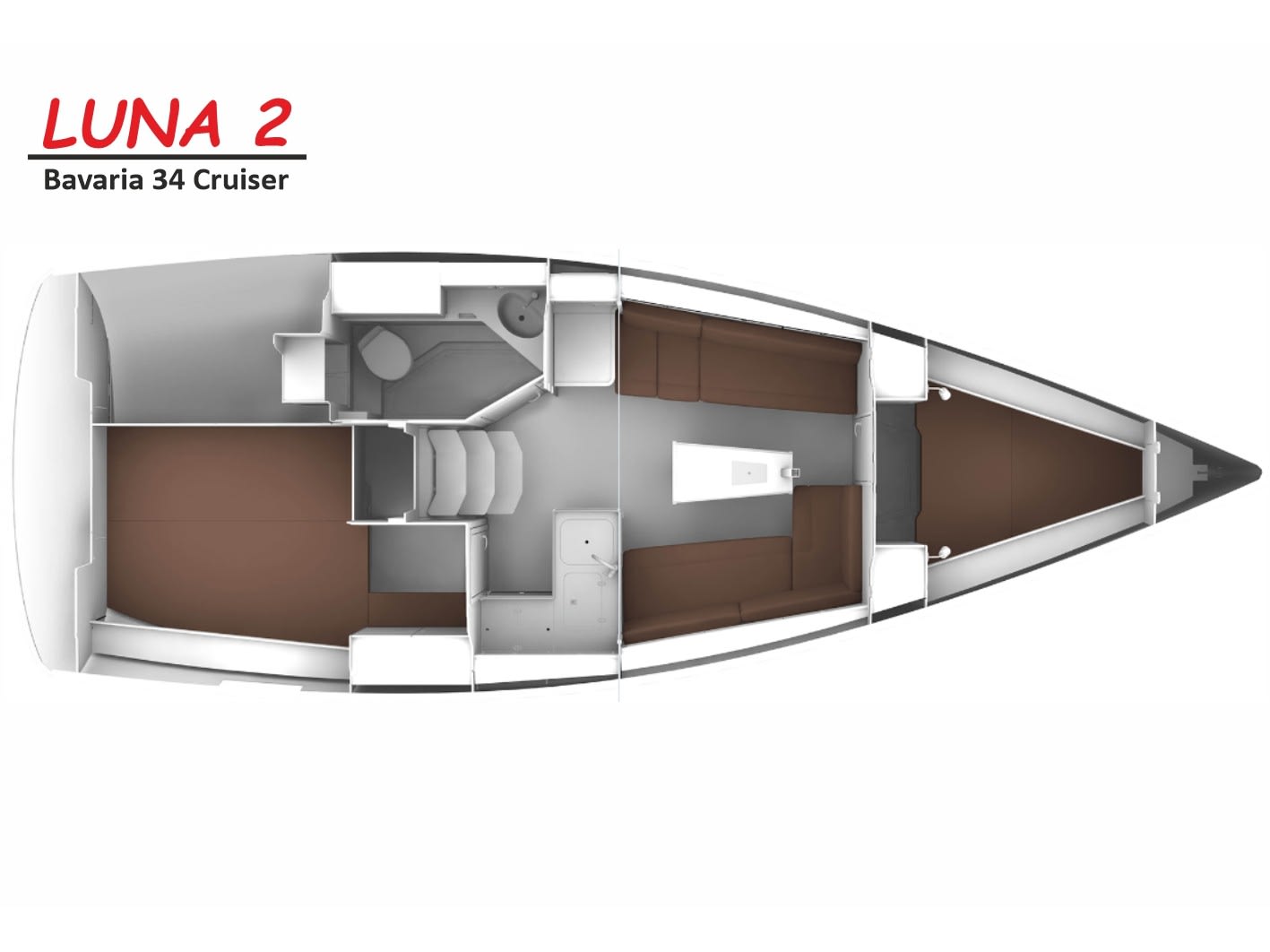 Luna 2 Bavaria 34 Cruiser біля причалу Fethiye / Marina Imbat