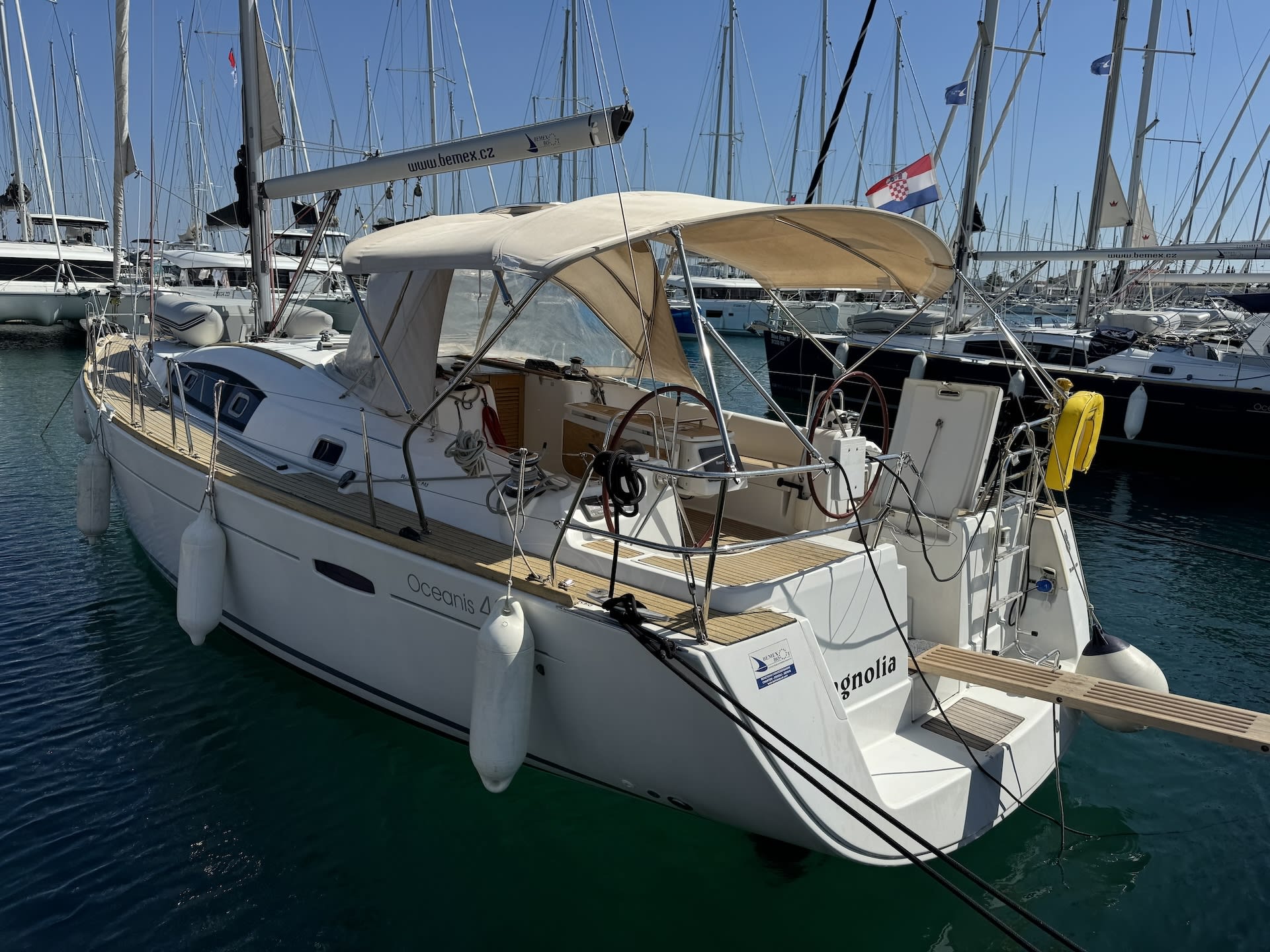 Magnolia Oceanis 43 moored at Sukošan / D-Marin Dalmacija Marina