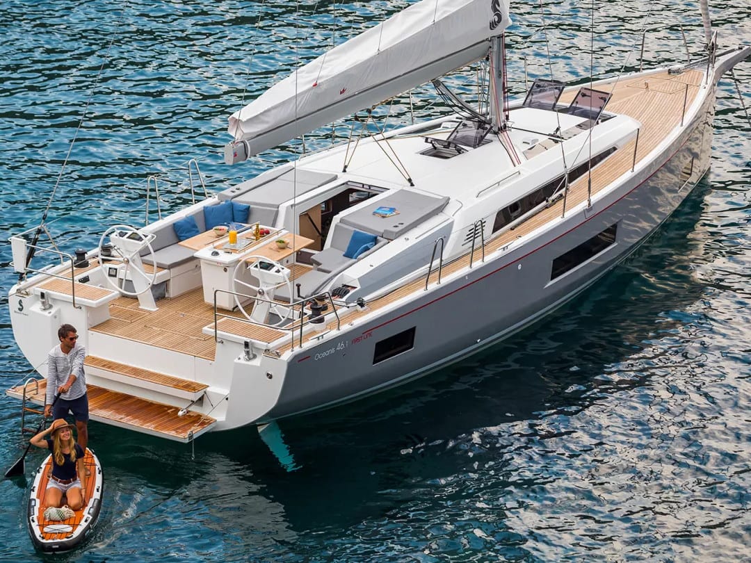 BRISNIK Oceanis 46.1 vor Anker in ACI Marina Split