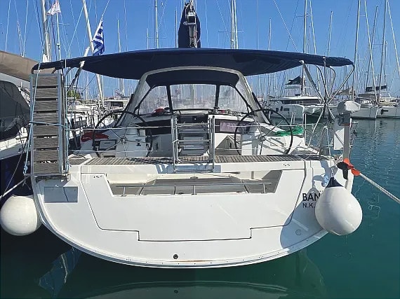 Bandol Oceanis 48 moored at Kalamata Marina