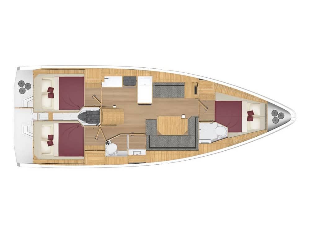 Xenia Bavaria C38 vor Anker in Tivat / Porto Montenegro