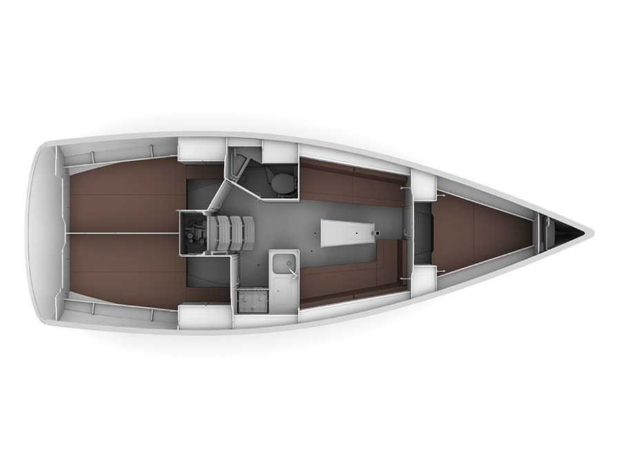 Breeze Bavaria Cruiser 34 біля причалу Sukošan / D-Marin Dalmacija Marina