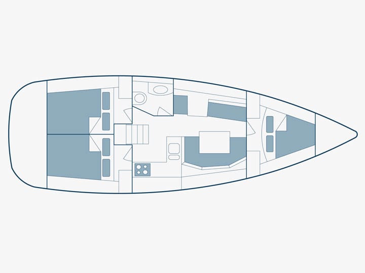 Kos 36.1 Sun Odyssey 36i amarrado en Lefkada / Nikiana Marina