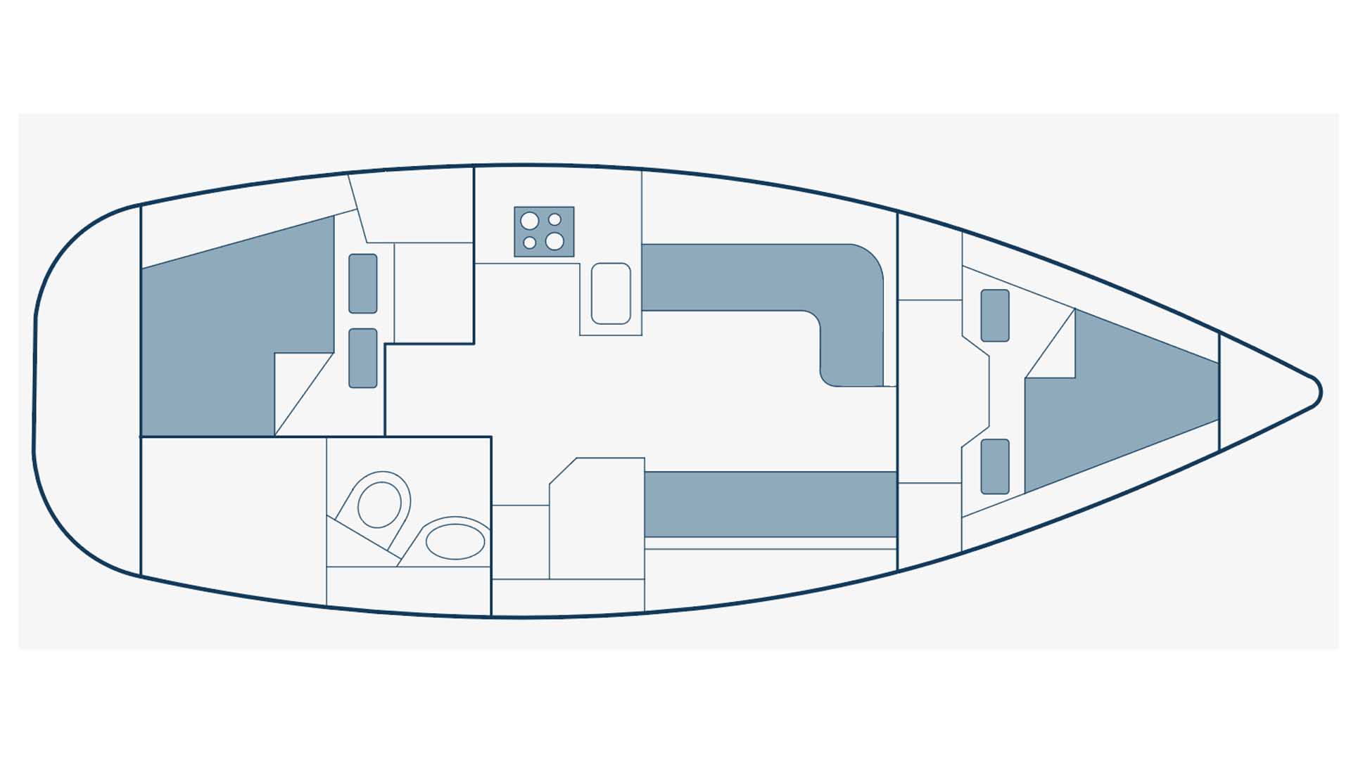 Evi Bavaria 34 Cruiser біля причалу Kiato