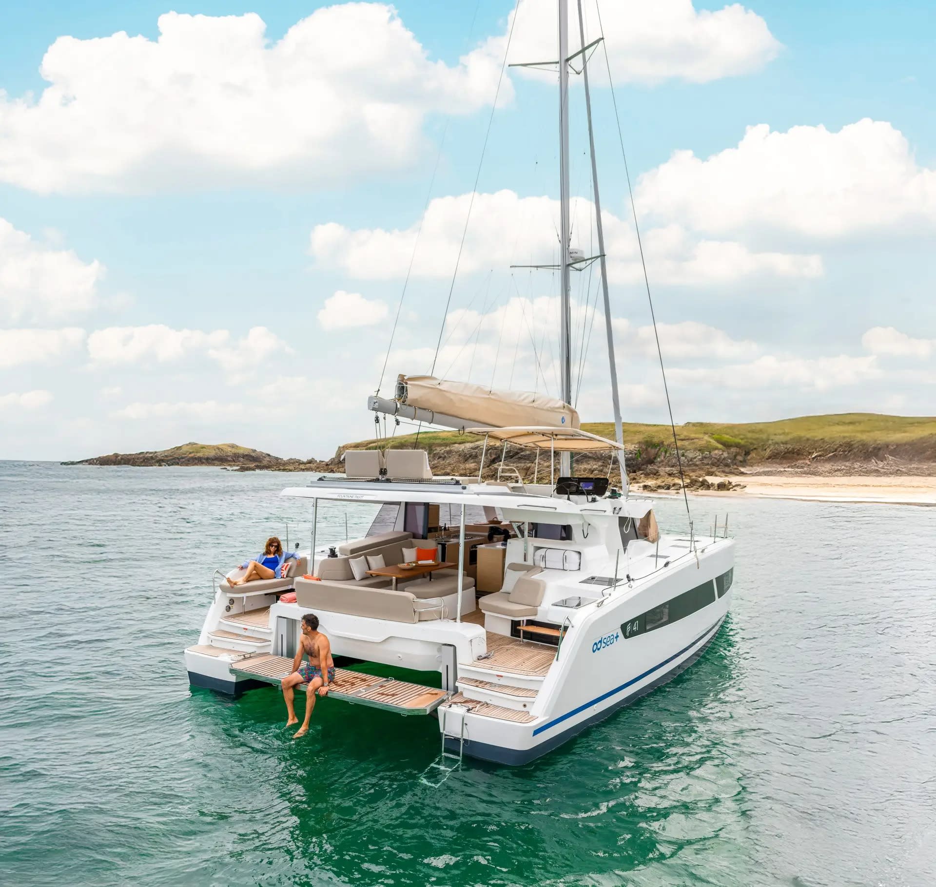 Simba FP 44 vor Anker in D-Marin Marina Gouvia