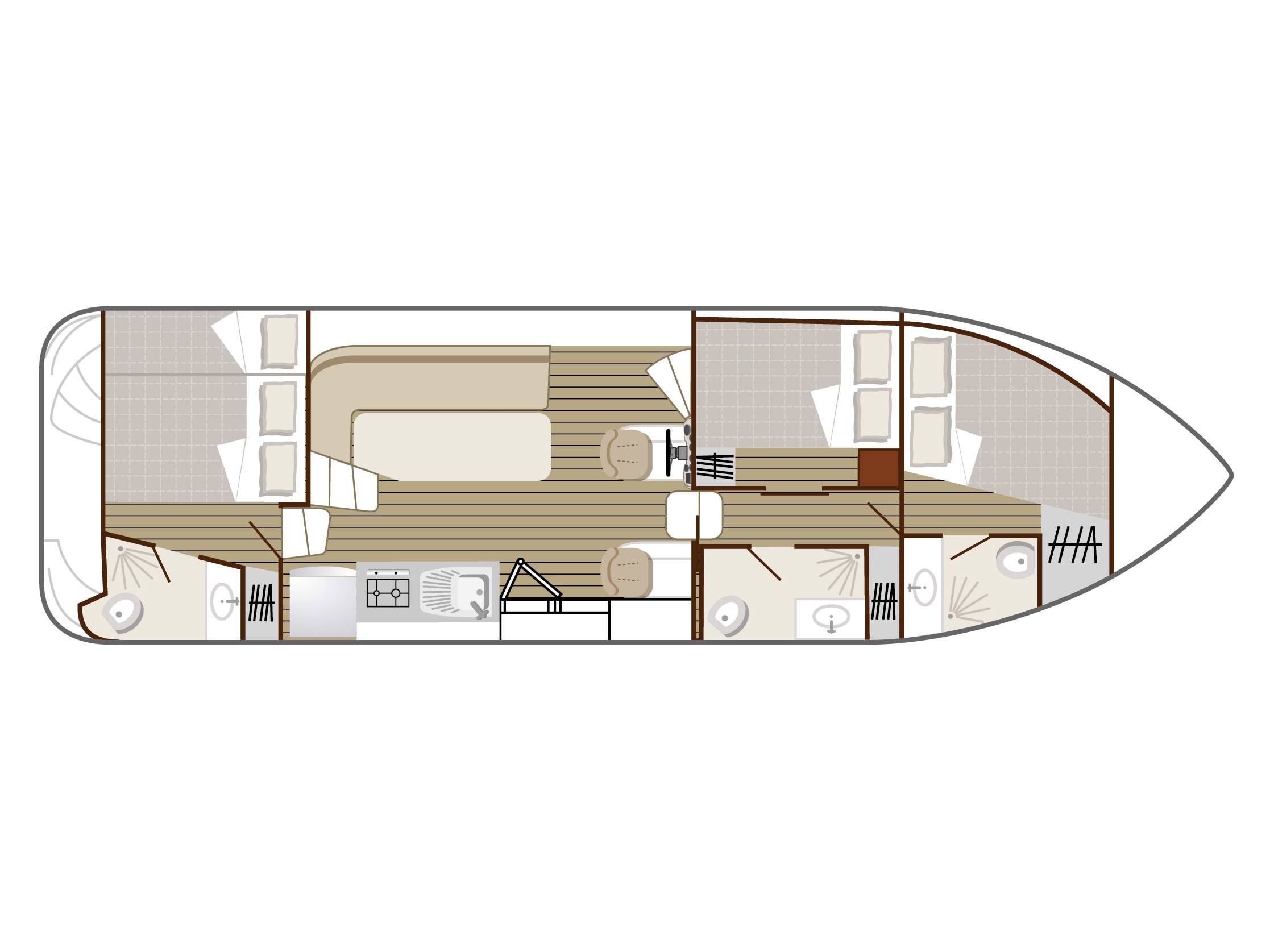 Cruiser Comfort 6/9 Pers. Nicols Confort 1100 vor Anker in Sablé-sur-Sarthe
