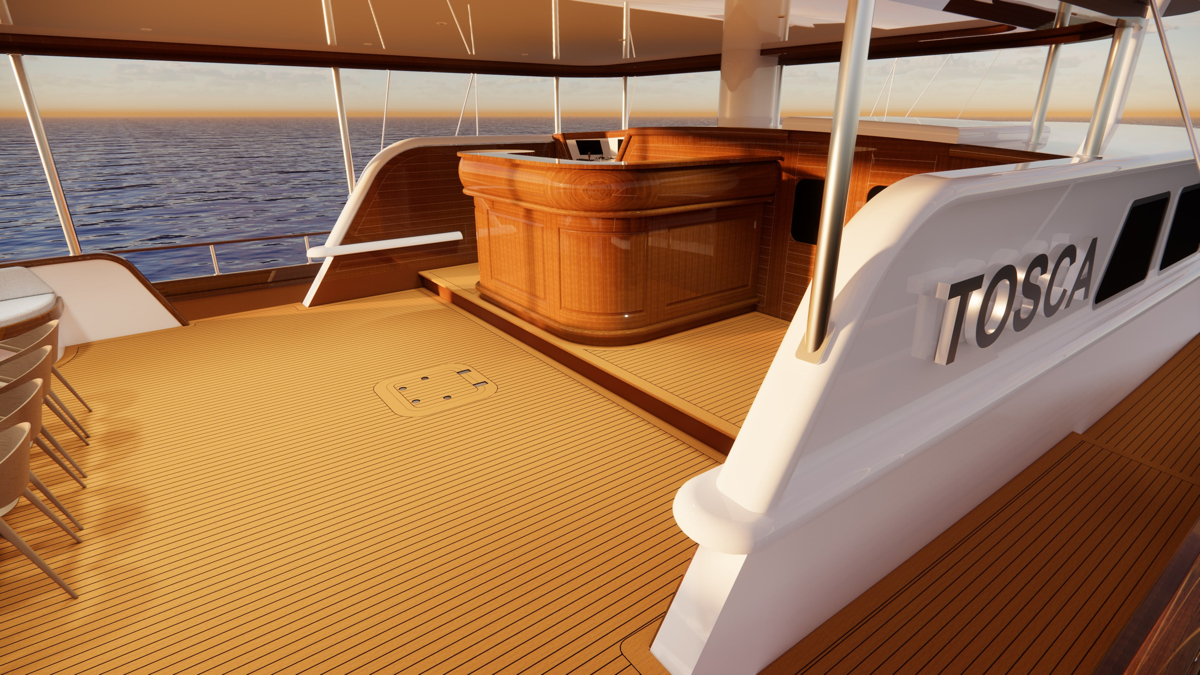 Tosca Motoryacht біля причалу Bozburun