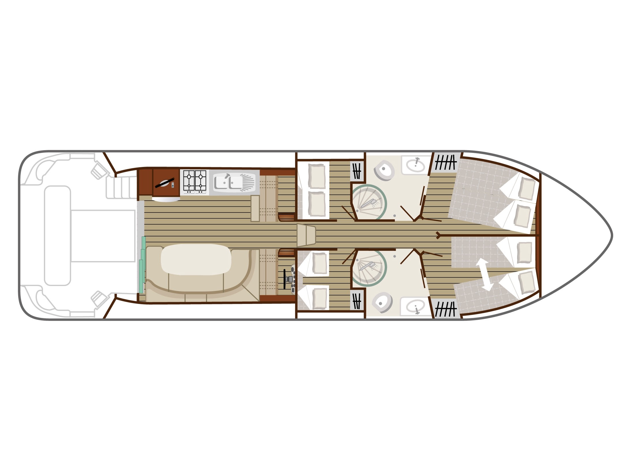 Cruiser Premium 8/10 Pers. Nicols Estivale Octo vor Anker in The Marina Banagher
