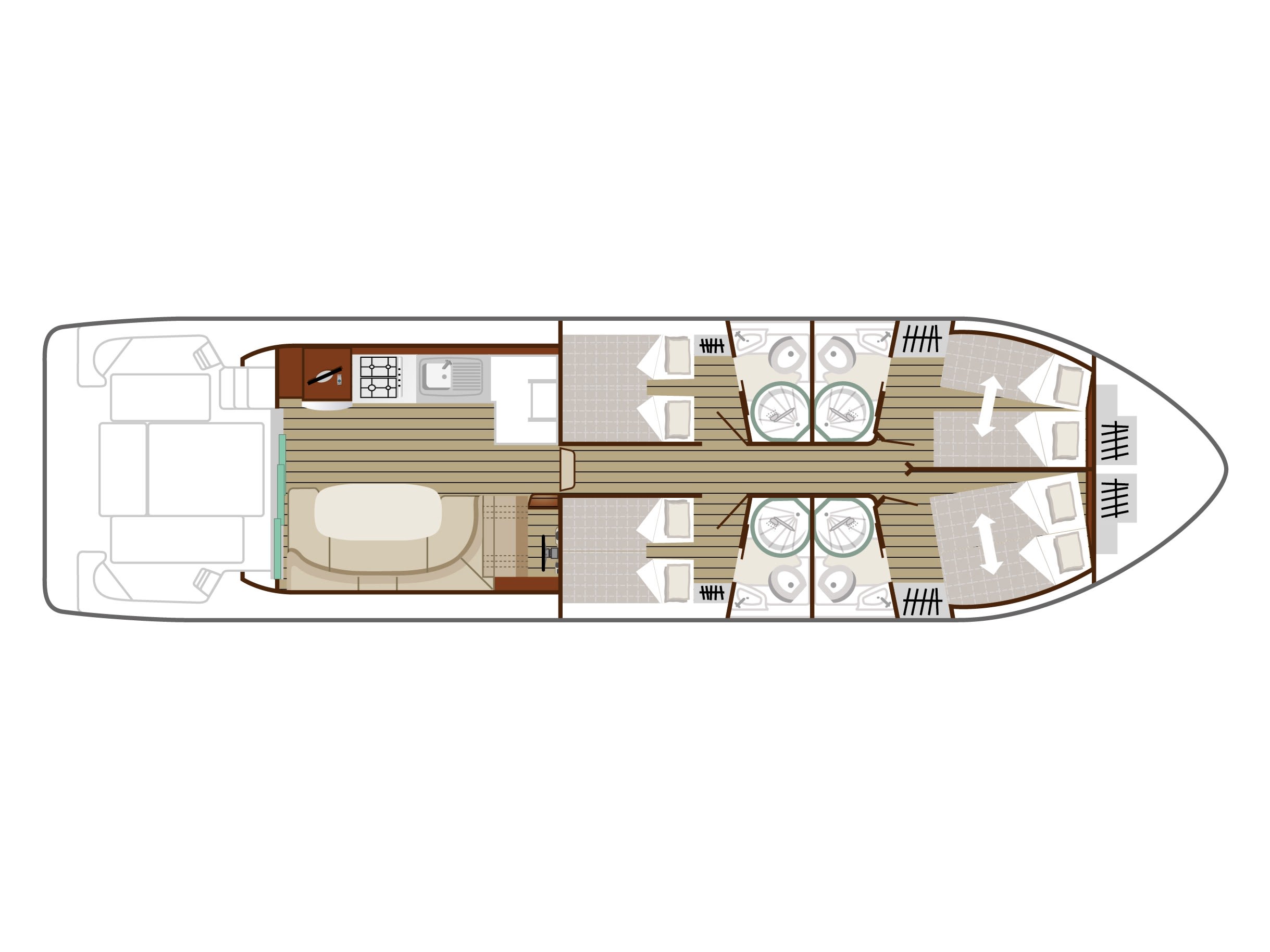 Cruiser Premium+ 8/10 Pers. Nicols Octo Fly C vor Anker in Glénac