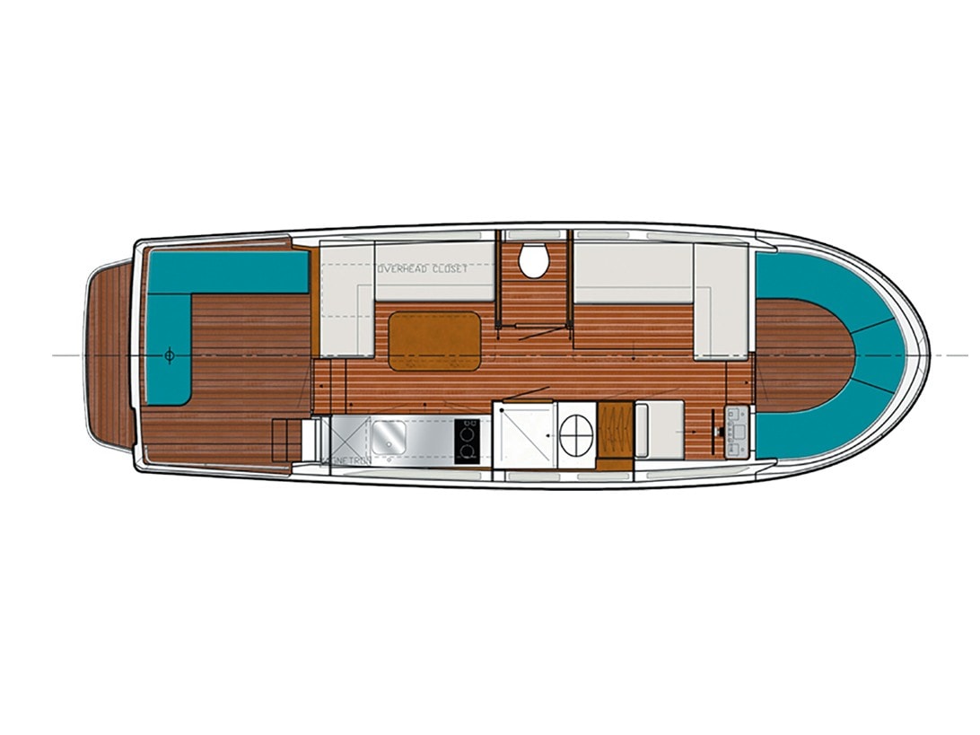 Pénichette Premium+ 2/4 Pers. Pénichette 950E moored at Lattes