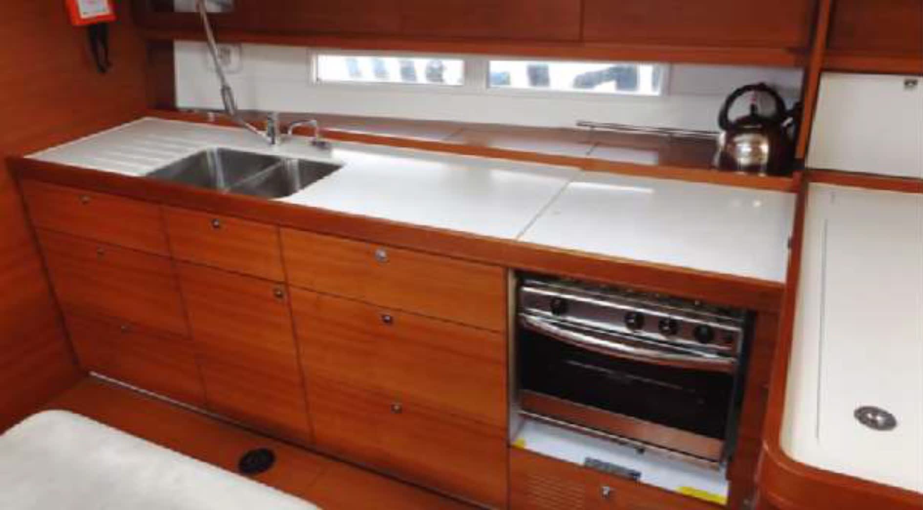 OSCAR TIME Dufour 450 Grand Large moored at Kalkara Marina