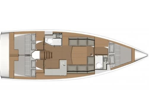 Ino Dufour 390 Grand Large vor Anker in Athens / Alimos Marina