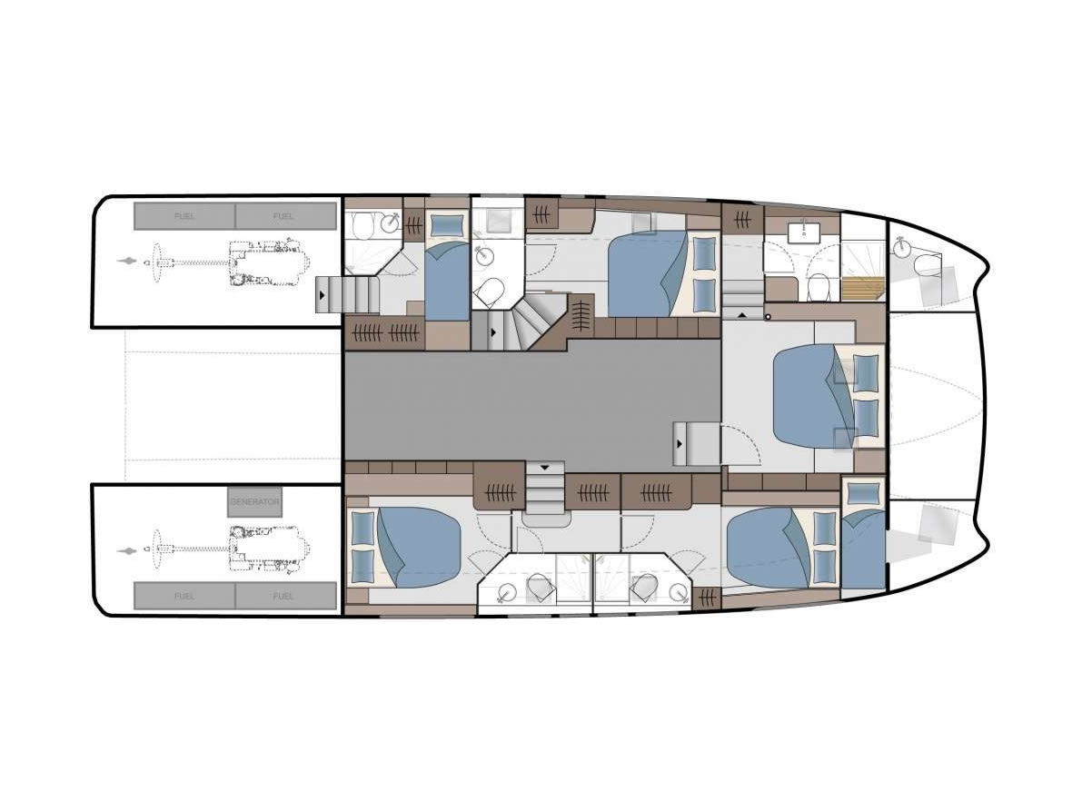 TiAmo Aquila 54 Yacht vor Anker in Lavrion Marina