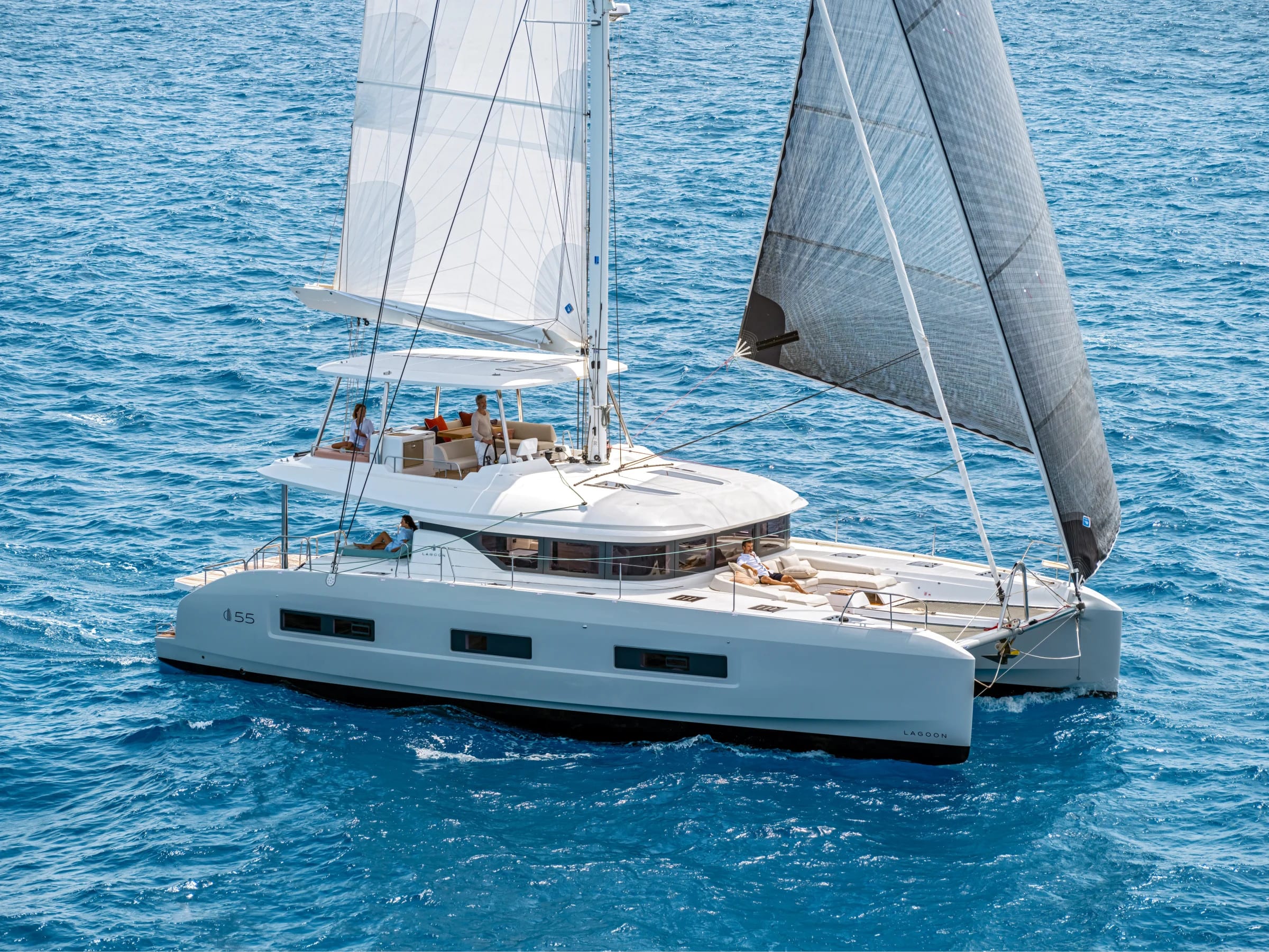 Eterna Lagoon 55 moored at Mahe, Victoria / Eden Island Marina