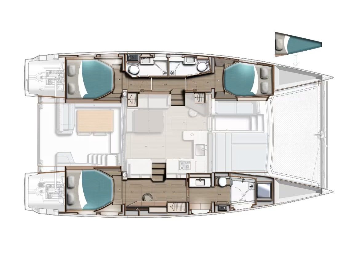 Moorings 4300 - 3 Exclusive Plus Leopard 43 moored at Castries / Rodney Bay Marina