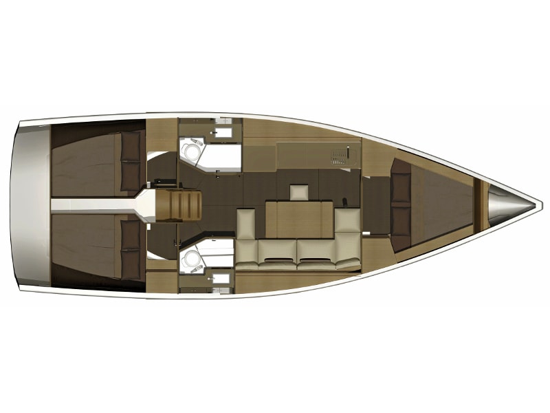 AF-D382 Dufour 382 Grand Large amarrado en Lefkada / D-Marin Marina Lefkas