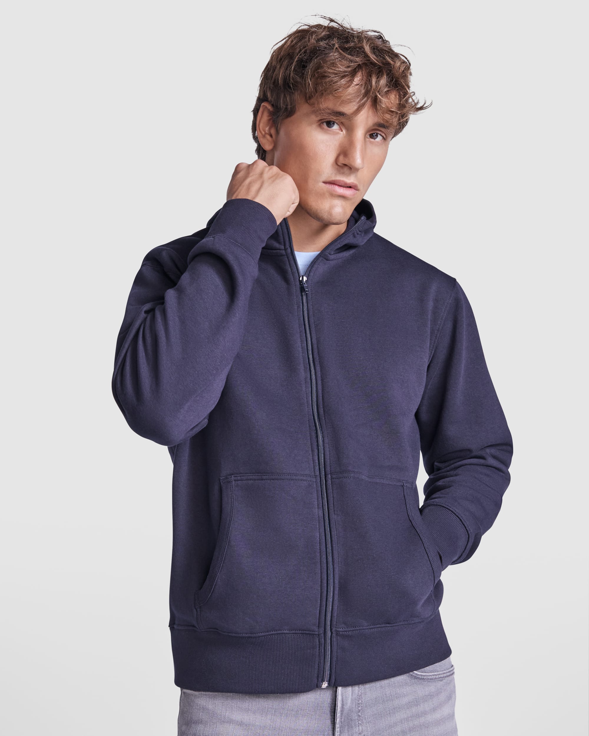 Sudadera con capucha, cuello alto y cremallera - 6421_55_1_1