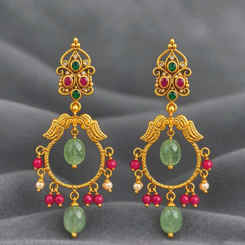 chandbali-green-quartz-drop