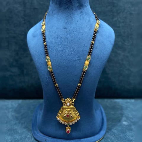 mangalsutra-ruby-emerald-pendant-long
