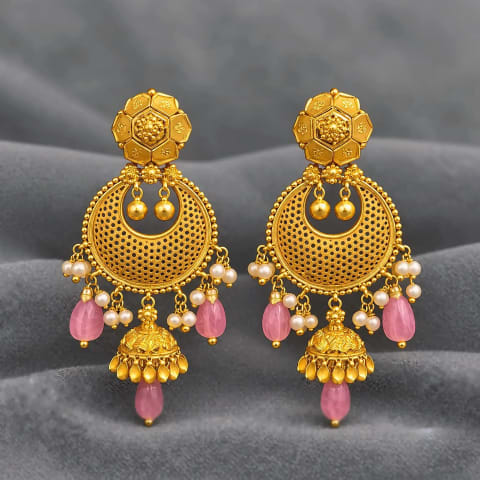 chandbali-pink-bead-jhumka