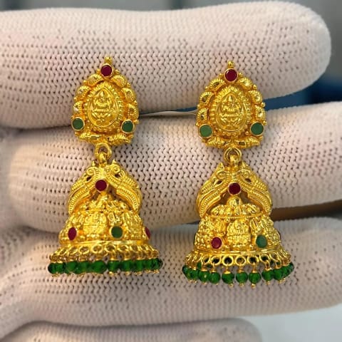 jhumka-lakshmi-emerald-beads